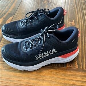 Hoka bondi navy sneakers